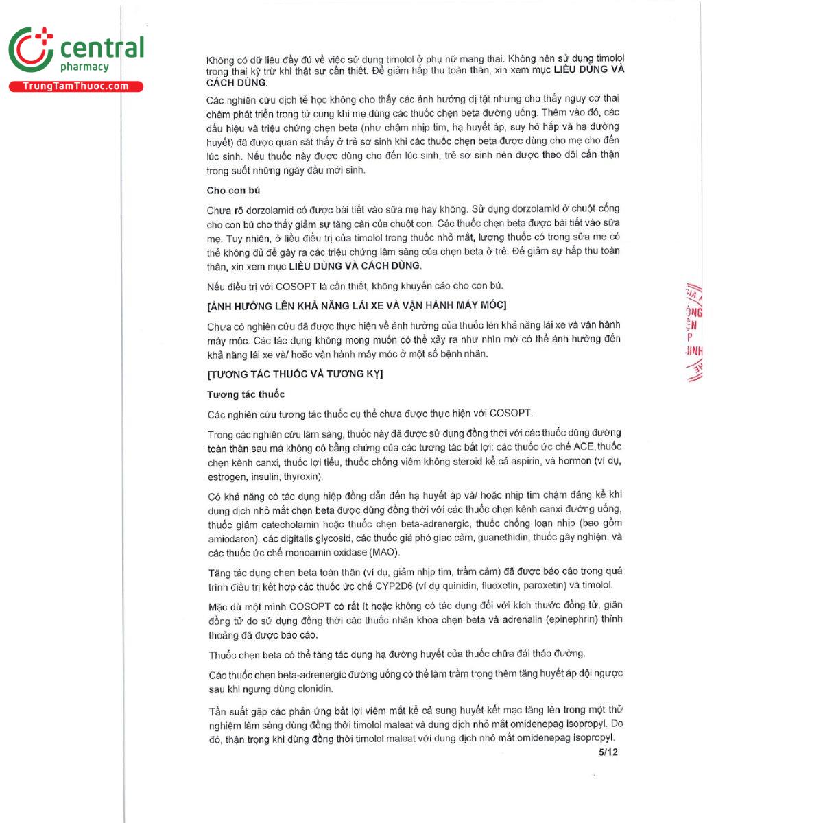 cosopt 5ml 12 Q6515