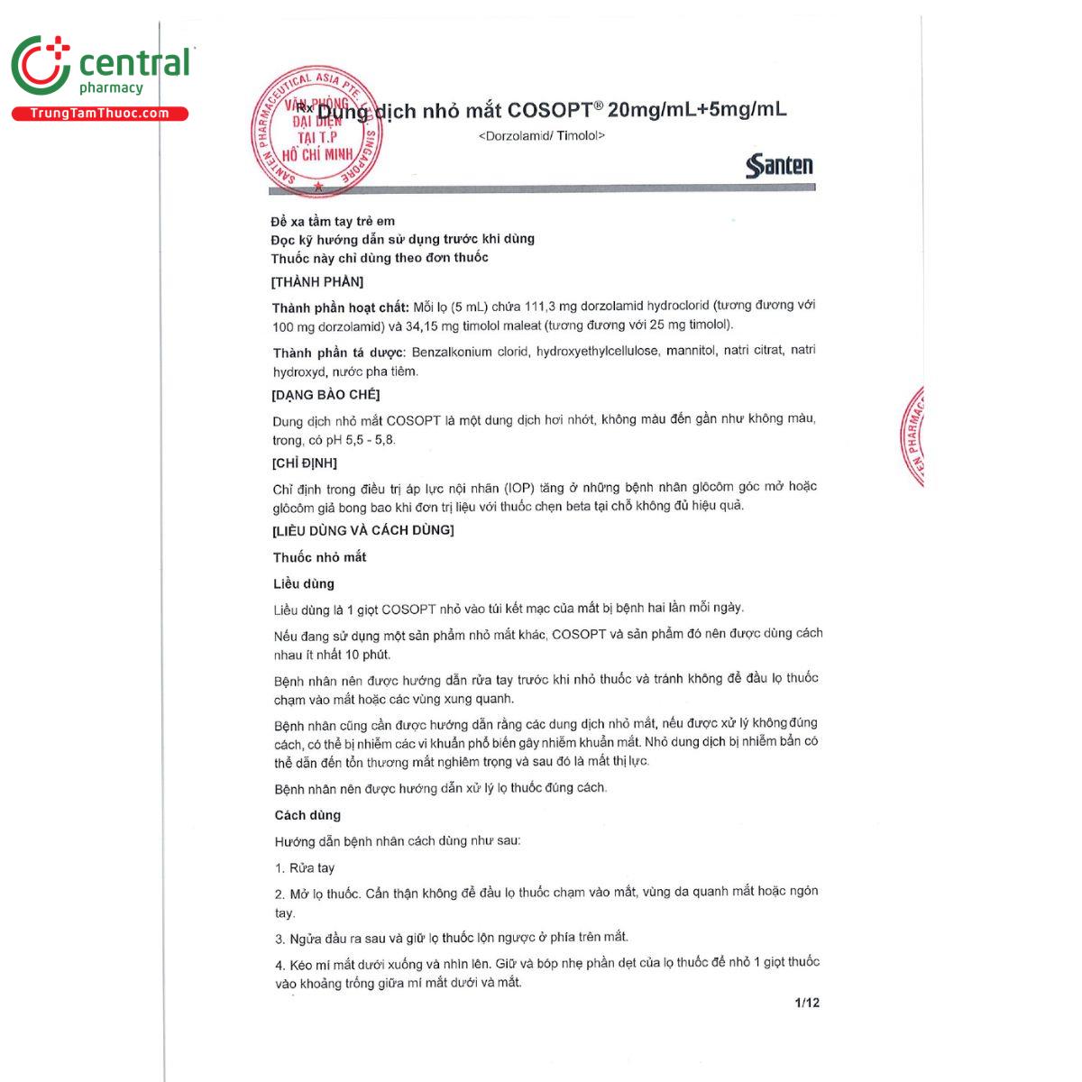 cosopt 5ml 8 L4867