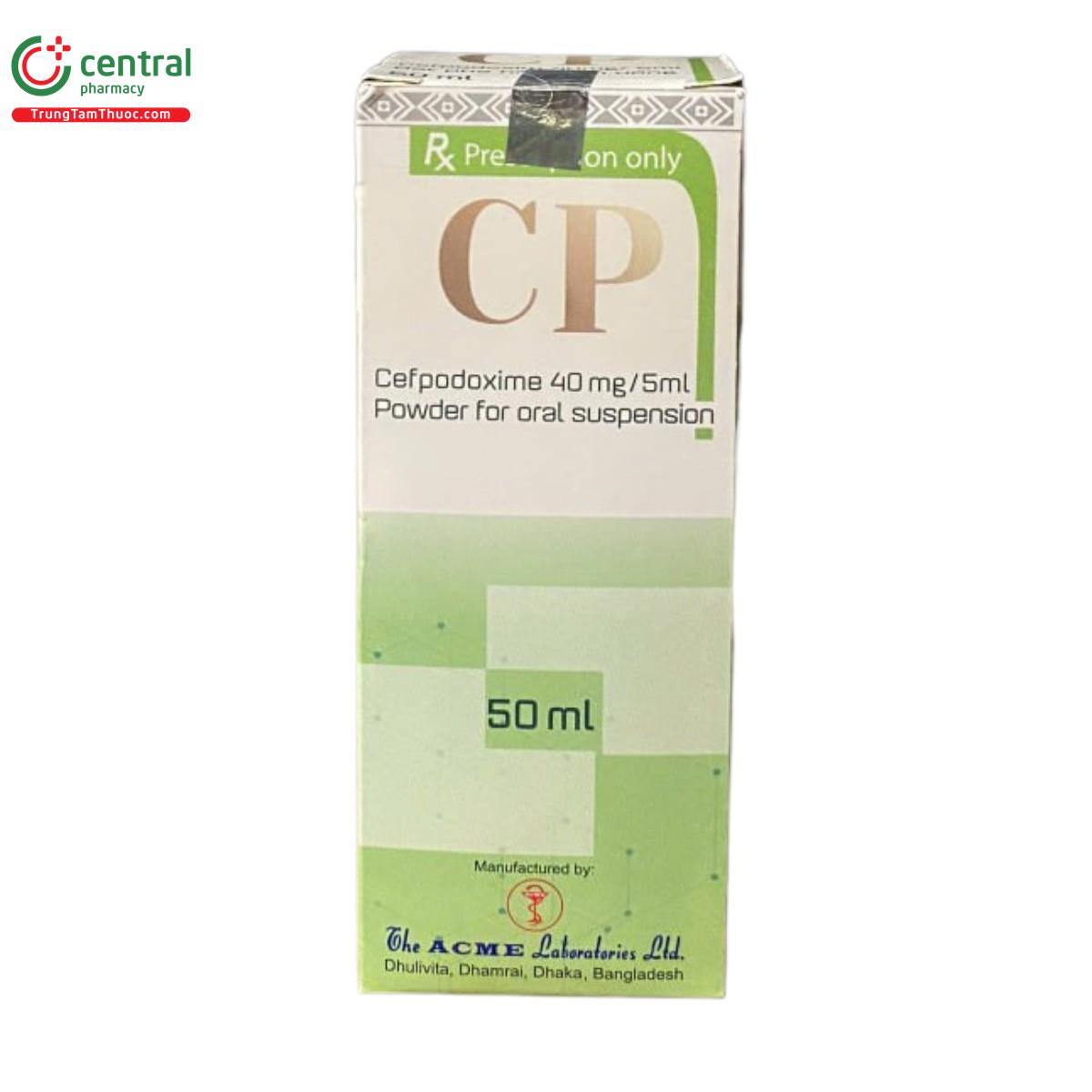 [CHÍNH HÃNG] Thuốc CP (Cefpodoxime 40mg/5ml) chai 50ml