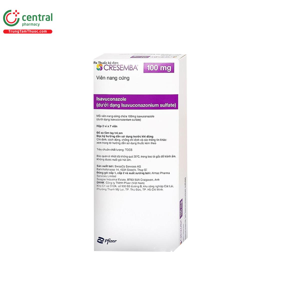 cresemba 100mg 3 D1701 cresemba 100mg 3 D1701