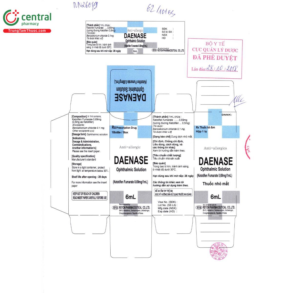 daenase ophthalmic solution 6 F2071 daenase ophthalmic solution 6 F2071