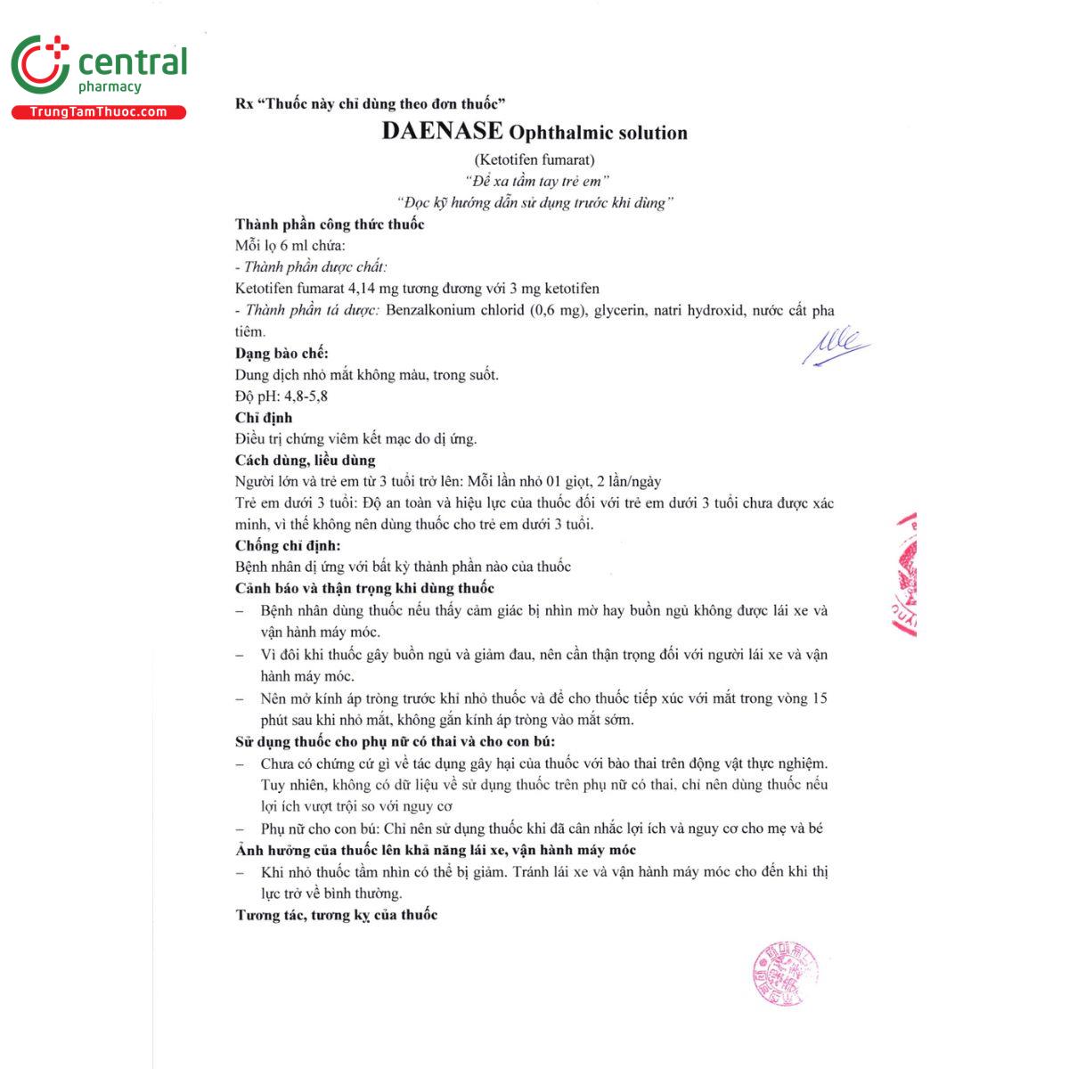 daenase ophthalmic solution 7 Q6265 daenase ophthalmic solution 7 Q6265