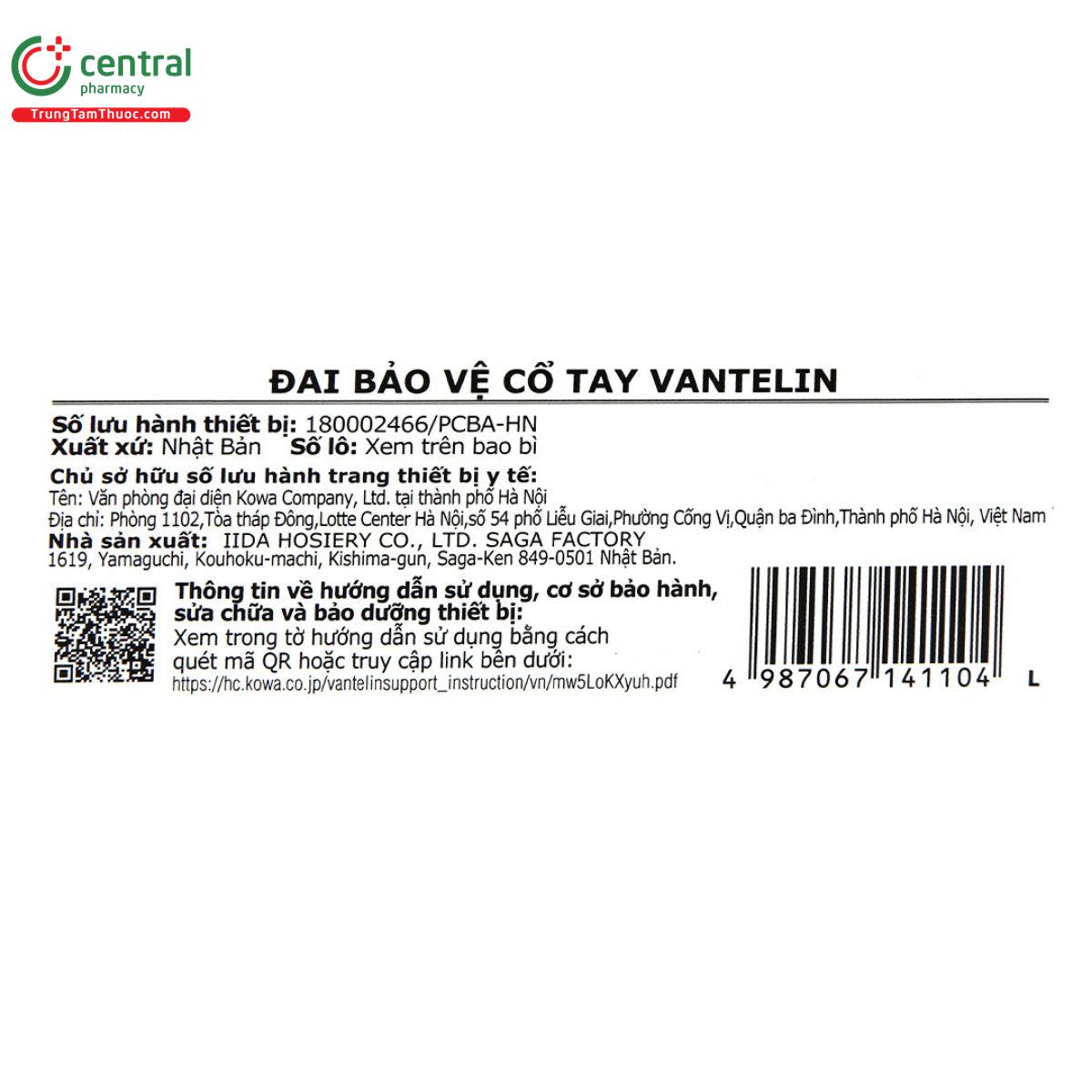 dai bao ve co tay vantelin wrist support 6 R7108