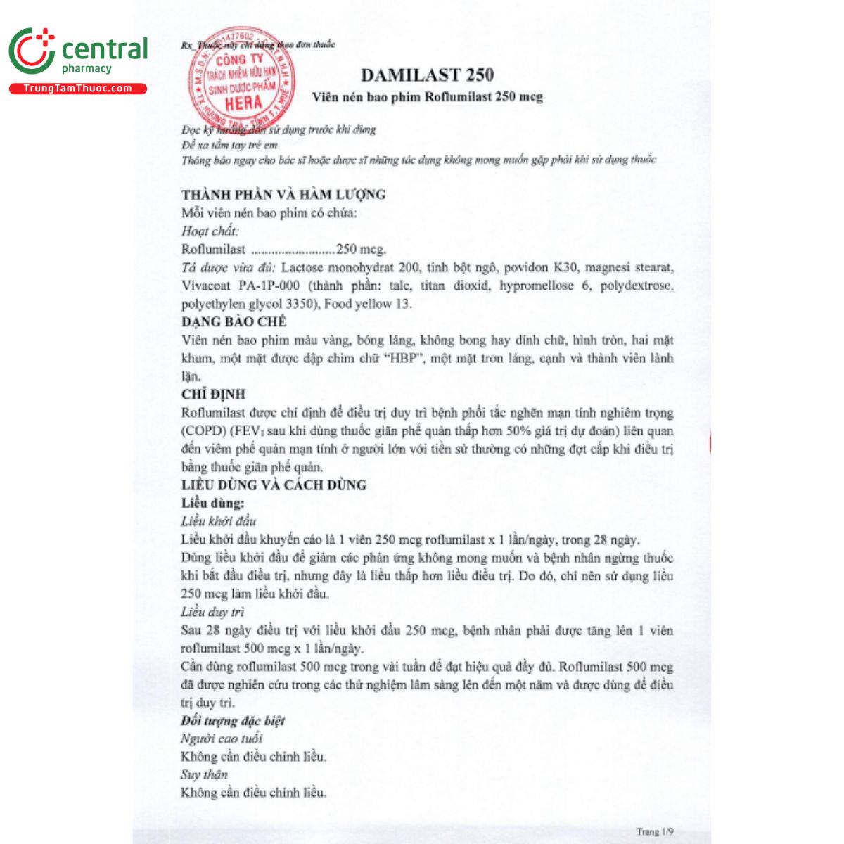 damilast 250mg 4 O6130