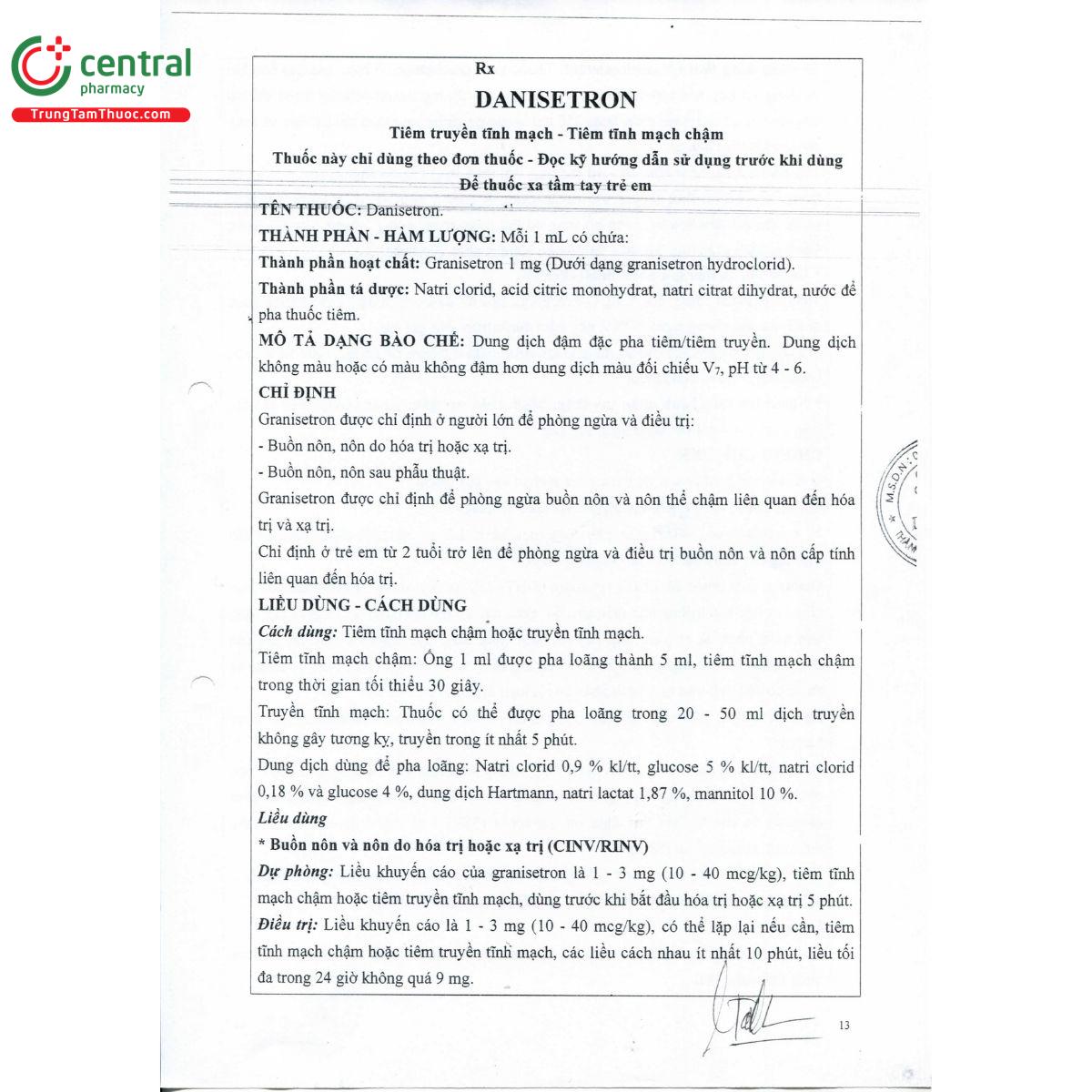 danisetron 1mg 1 V8783