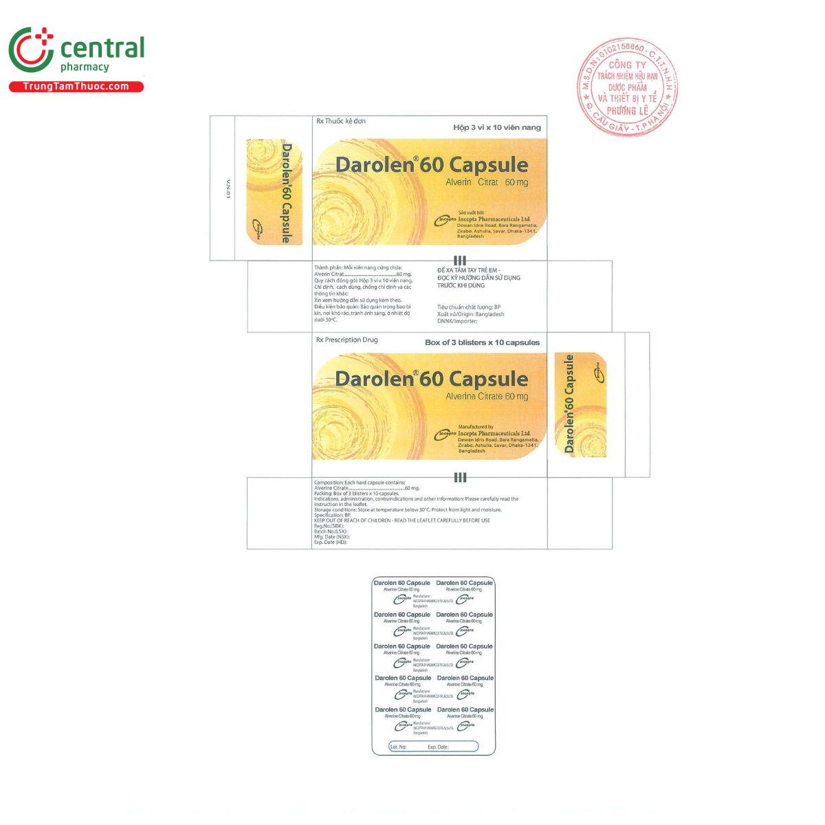 darolen 60 capsule G2350 darolen 60 capsule G2350