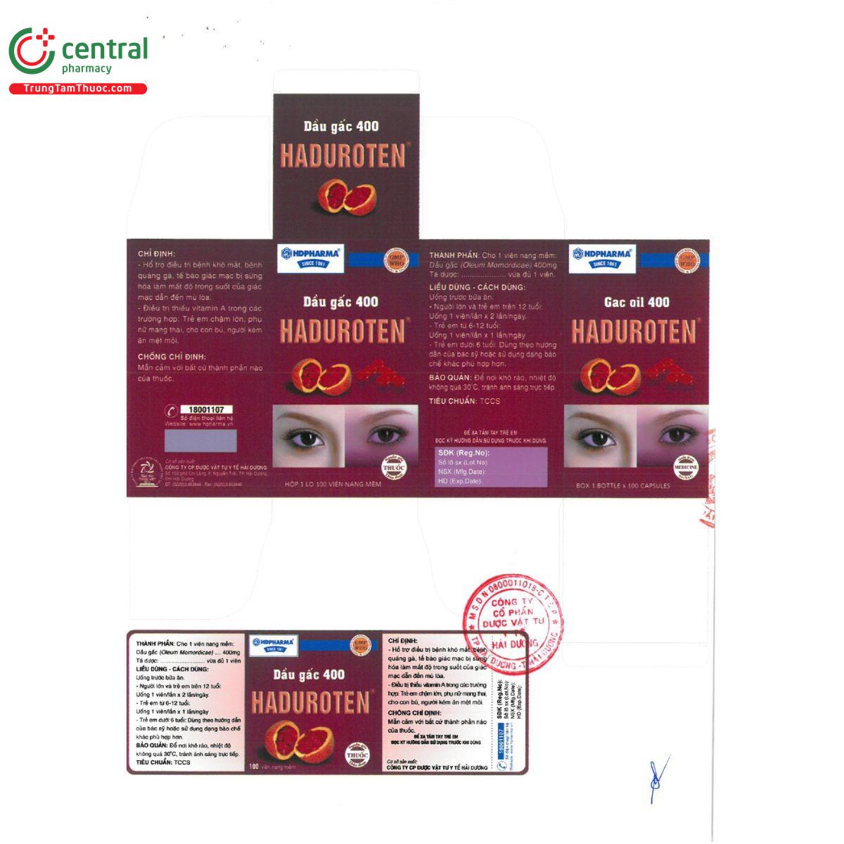 dau gac haduroten 400mg 6 T7143 dau gac haduroten 400mg 6 T7143