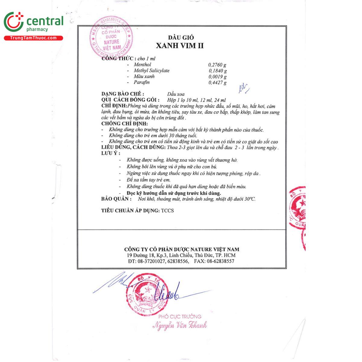 dau gio xanh vim ii 12 D1285 dau gio xanh vim ii 12 D1285
