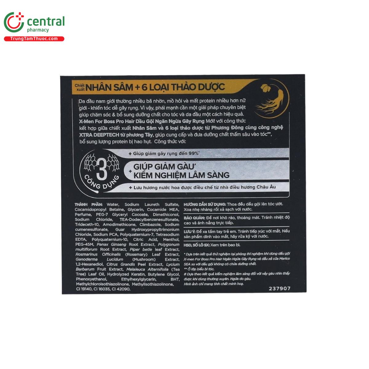 dau goi ngan ngua gay rung x men for boss pro hair 4 E1154