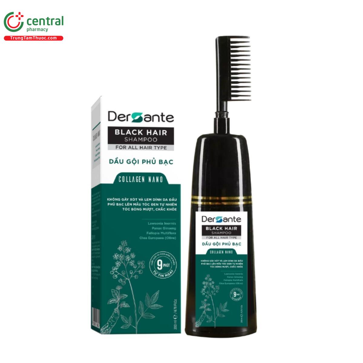 dau goi phu bac dersante black hair shampoo 200ml 1 T8316