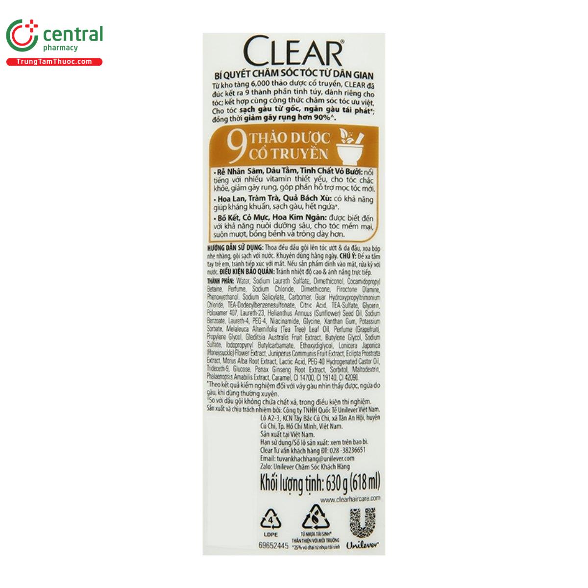 dau goi sach gau clear 9 thao duoc co truyen 5 S7334