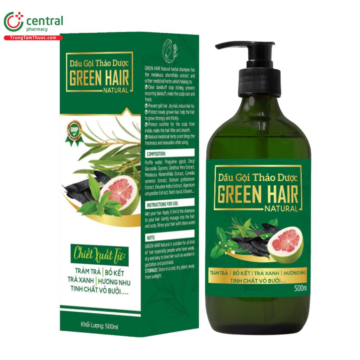 dau goi thao duoc green hair natural 500ml 2 J3740