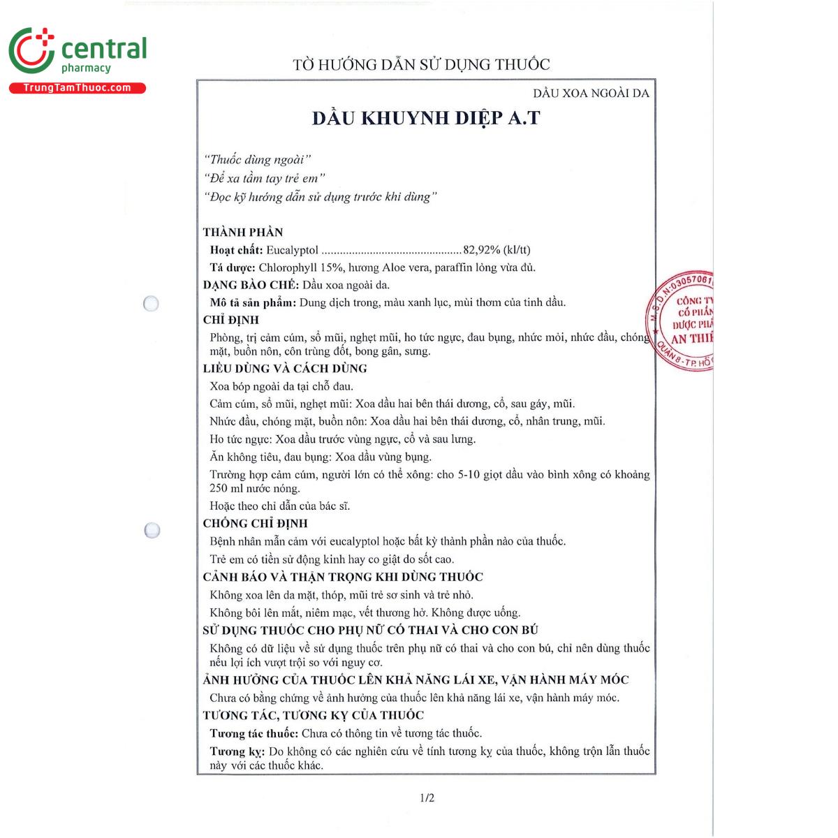 dau khuynh diep 6 V8781 dau khuynh diep 6 V8781