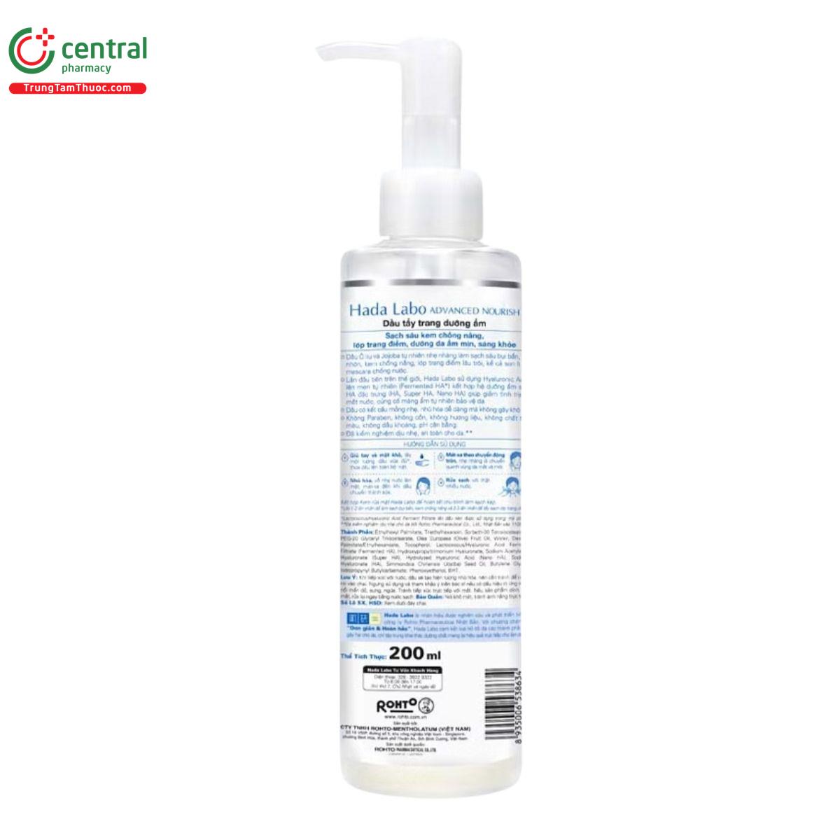 dau tay trang hada labo advanced nourish hyaluronic acid cleansing oil 3 L4547