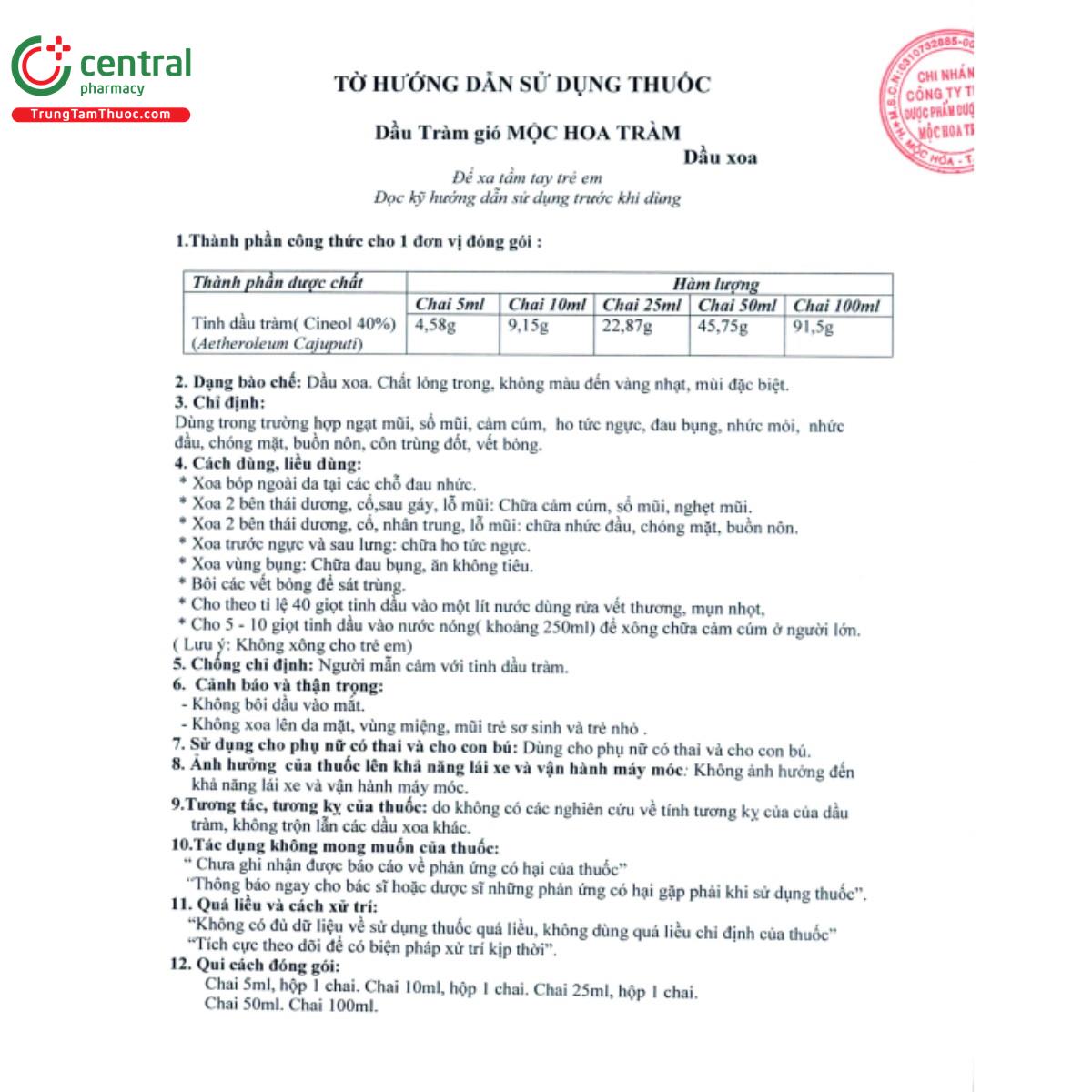 dau tram gio moc hoa tram 5ml 4 V8276