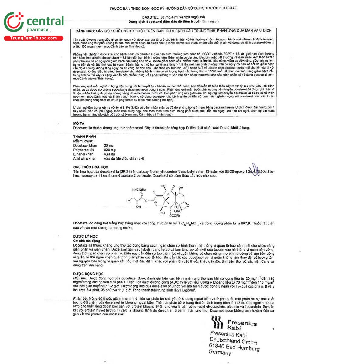 daxotel 80mg 4ml 9 J4300