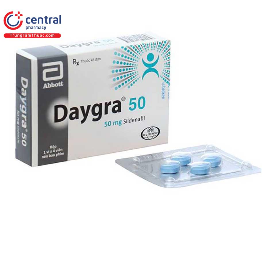 [CHÍNH HÃNG] Thuốc Daygra 50 điều trị rối loạn cương dương