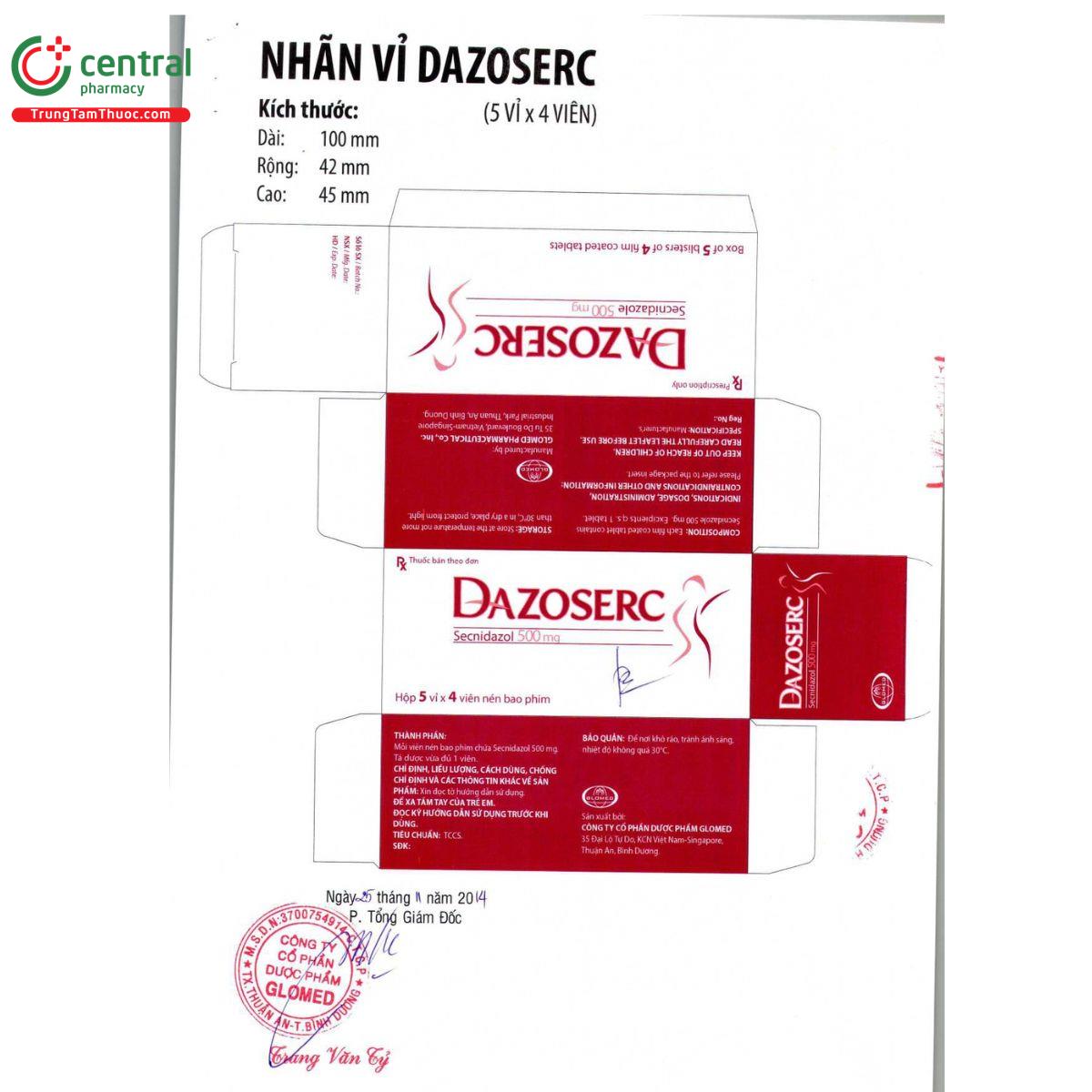 dazoserc 500mg 5 R7768