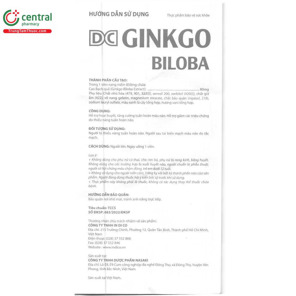 dc ginkgo biloba 5 U8322