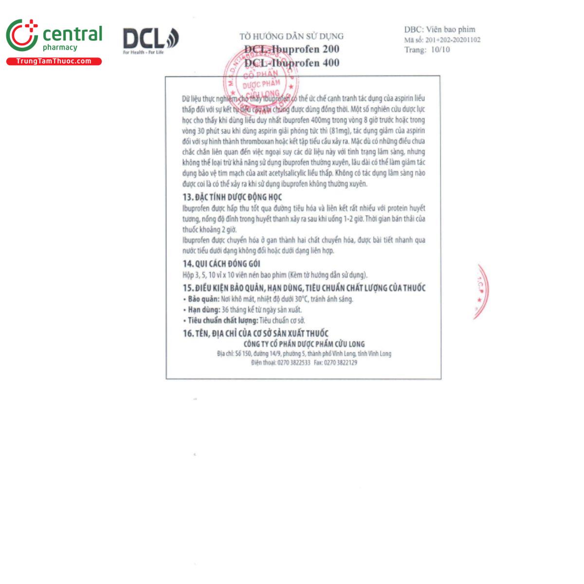 dcl ibuprofen 200 12 A0635 dcl ibuprofen 200 12 A0635