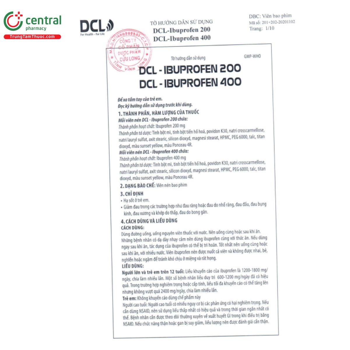 dcl ibuprofen 200 3 M5647 dcl ibuprofen 200 3 M5647