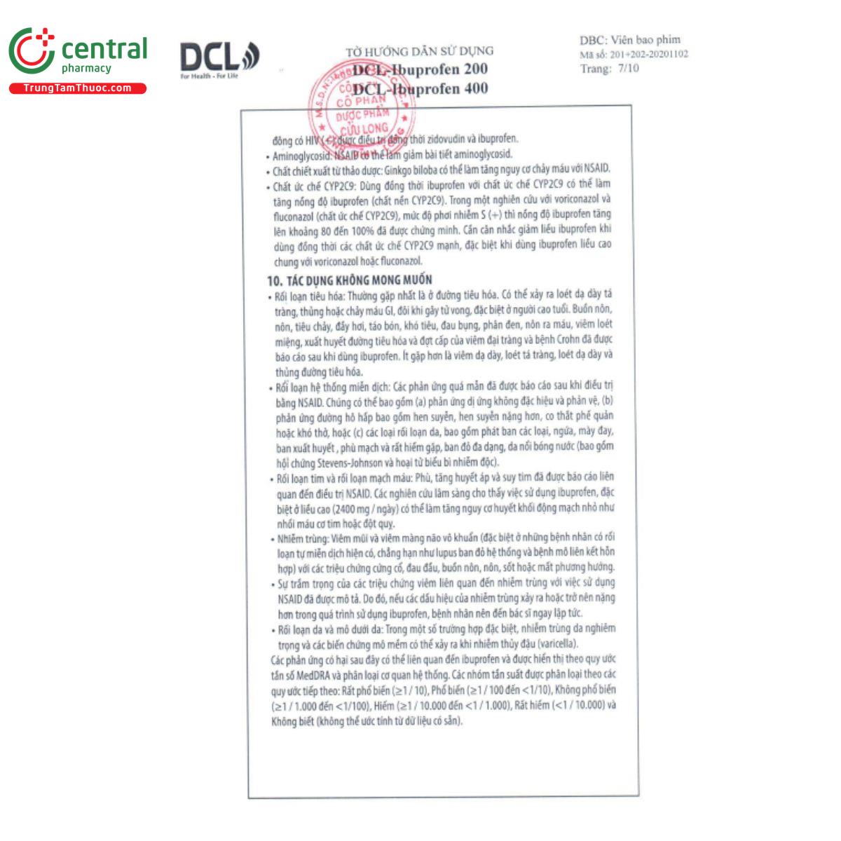 dcl ibuprofen 200 9 U8558 dcl ibuprofen 200 9 U8558
