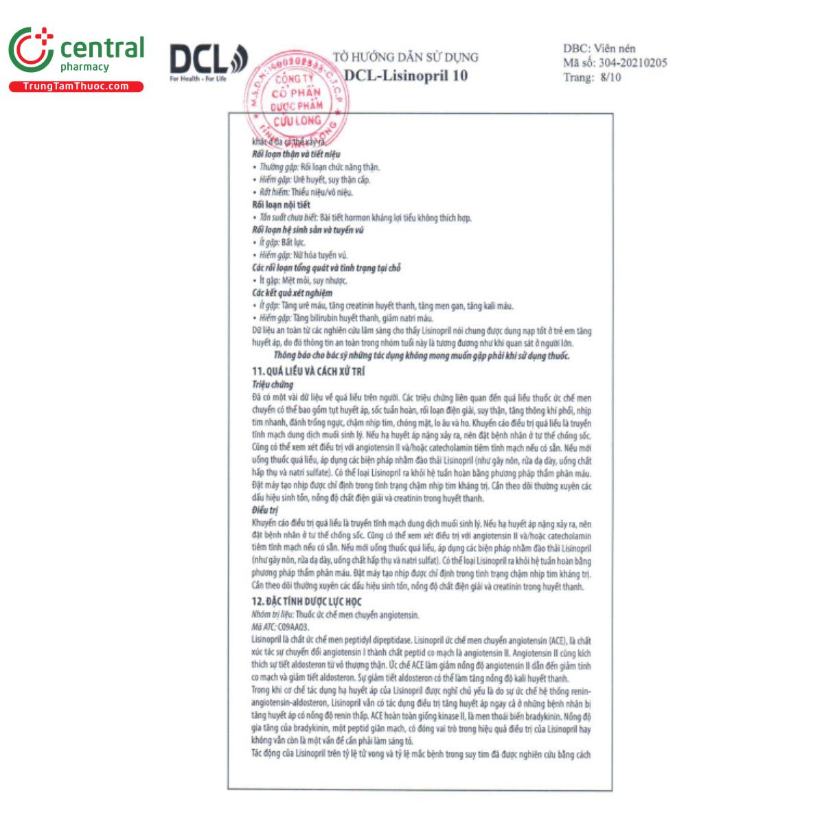 dcl lisinopril 10mg 10 L4841 dcl lisinopril 10mg 10 L4841