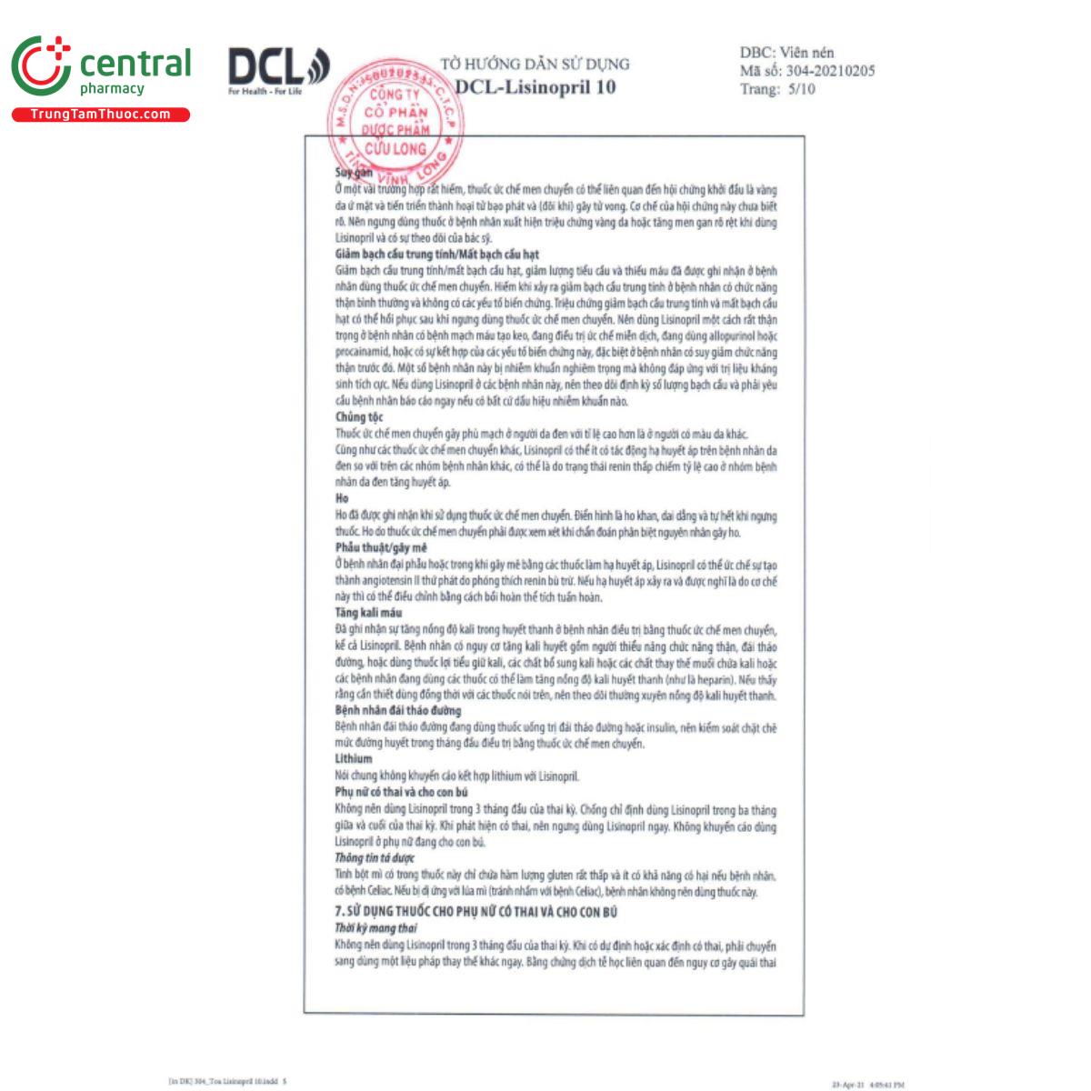 dcl lisinopril 10mg 7 V8554 dcl lisinopril 10mg 7 V8554