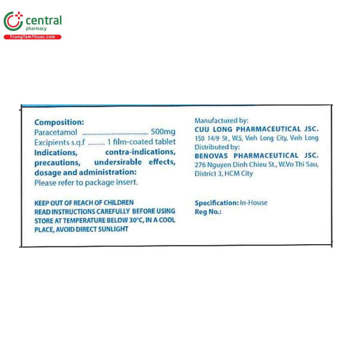 dcl paracetamol 500mg 2 A0840 dcl paracetamol 500mg 2 A0840