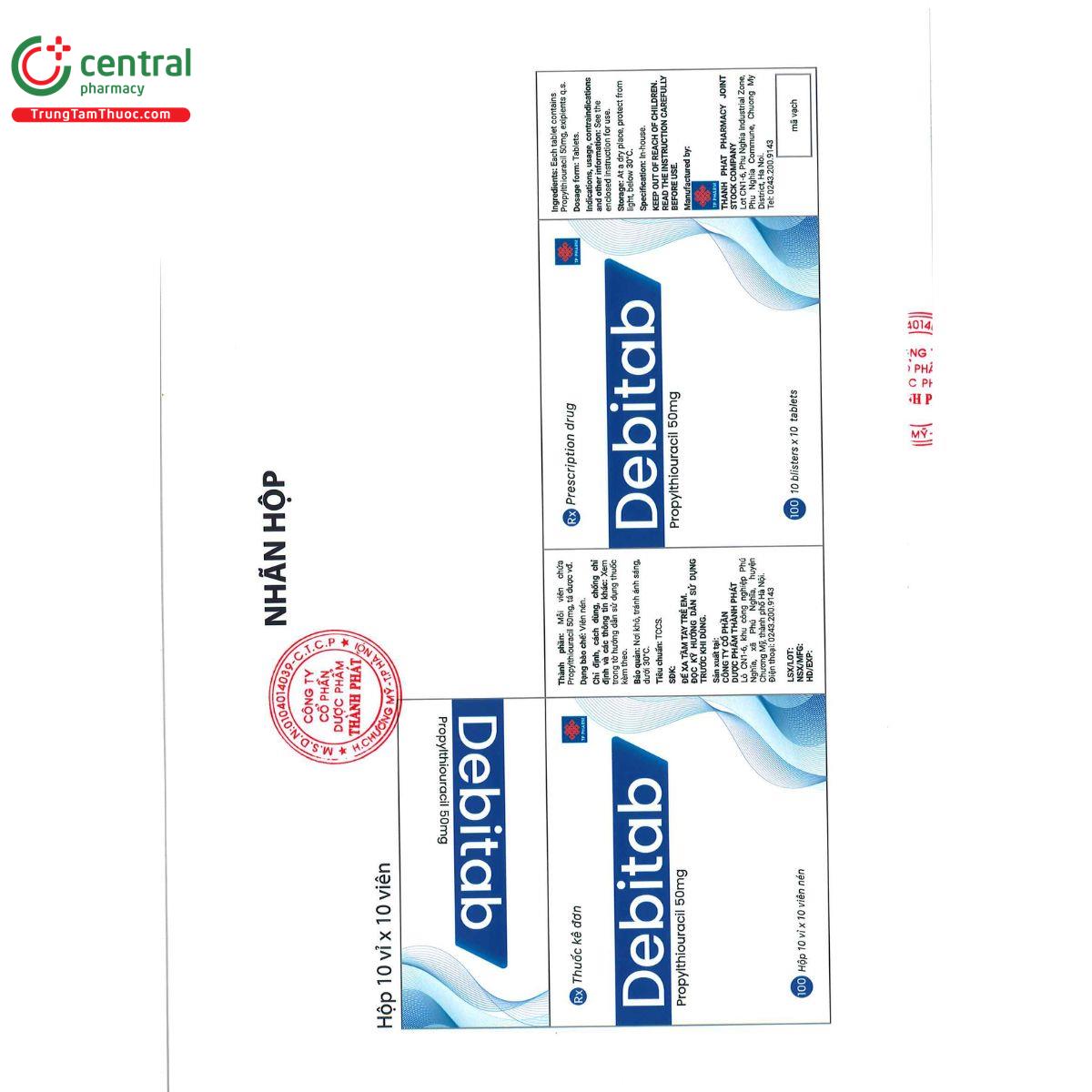 debitab 50mg 1 A0507