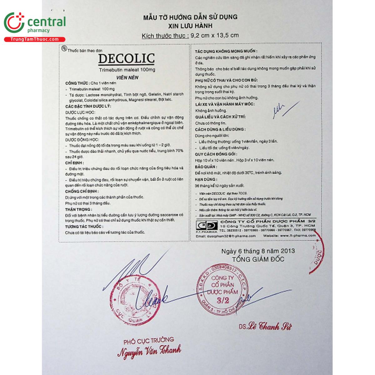 decolic 100mg 6 H2687