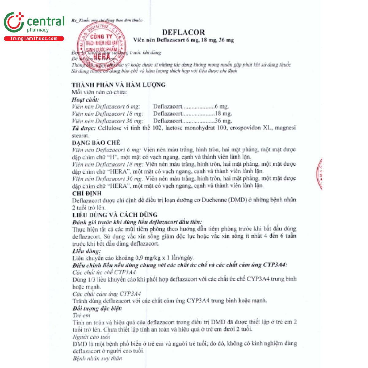 deflacor 6mg 4 T8005