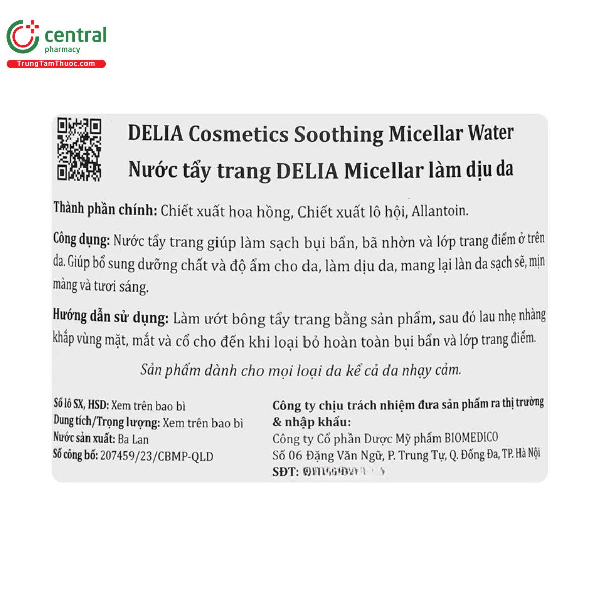 delia cosmetics soothing micellar water 5 C0211