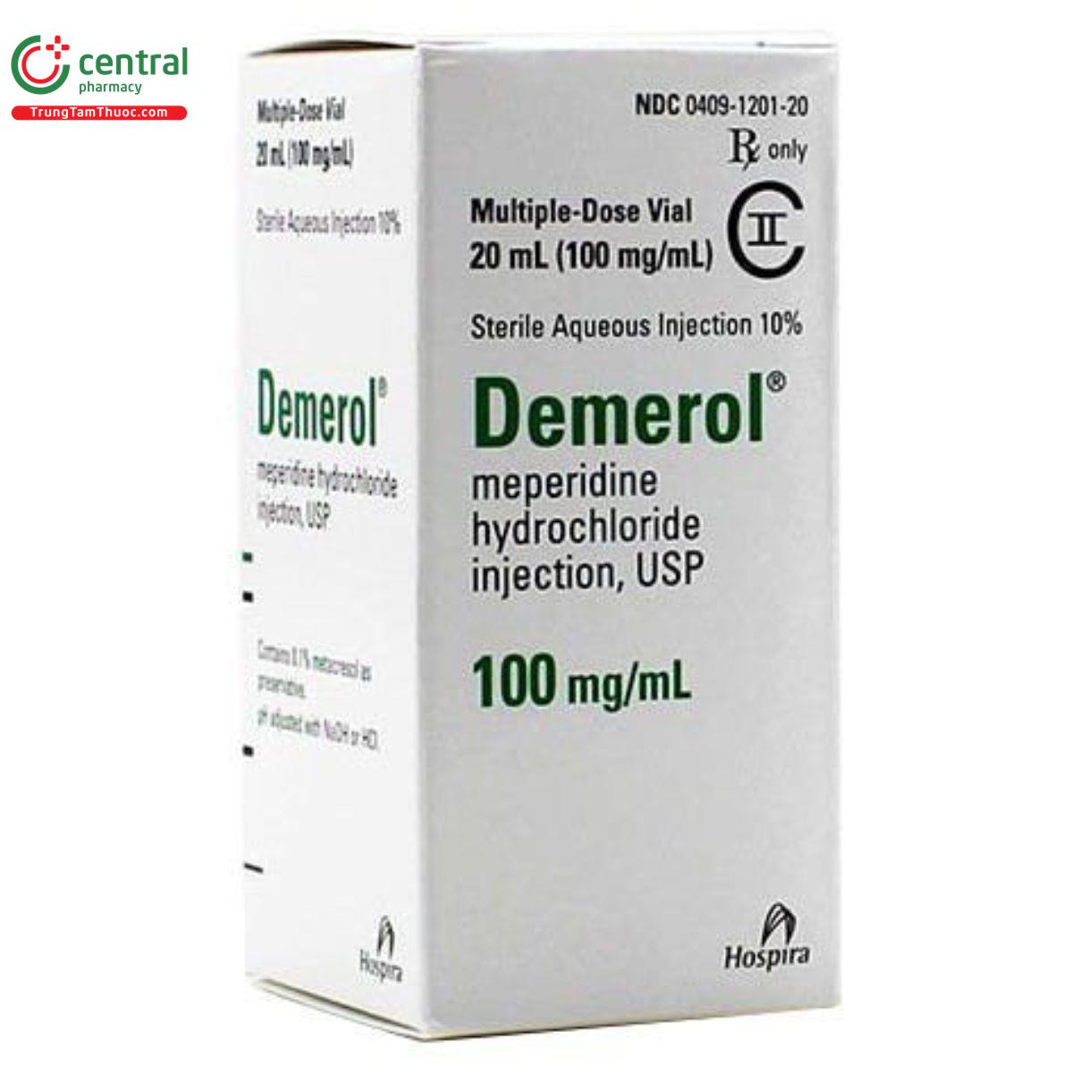 Thuốc Demerol 100mg/ml - Chỉ định kiểm soát các cơn đau cấp tính