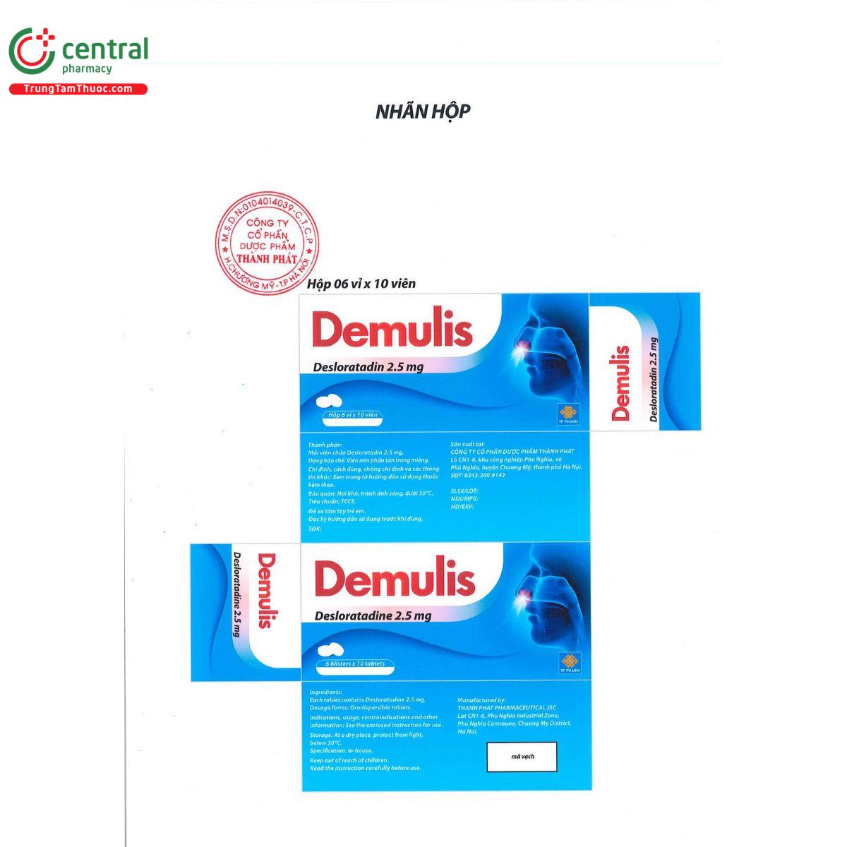 demulis 2 5mg 1 M5012 demulis 2 5mg 1 M5012