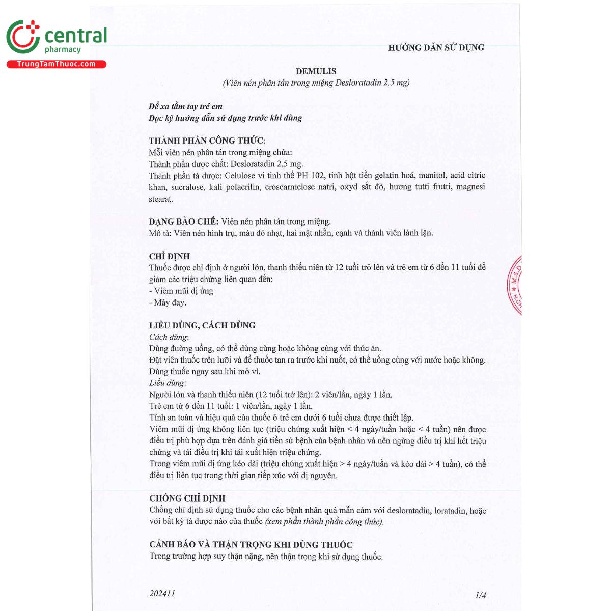 demulis 2 5mg 4 P6234 demulis 2 5mg 4 P6234