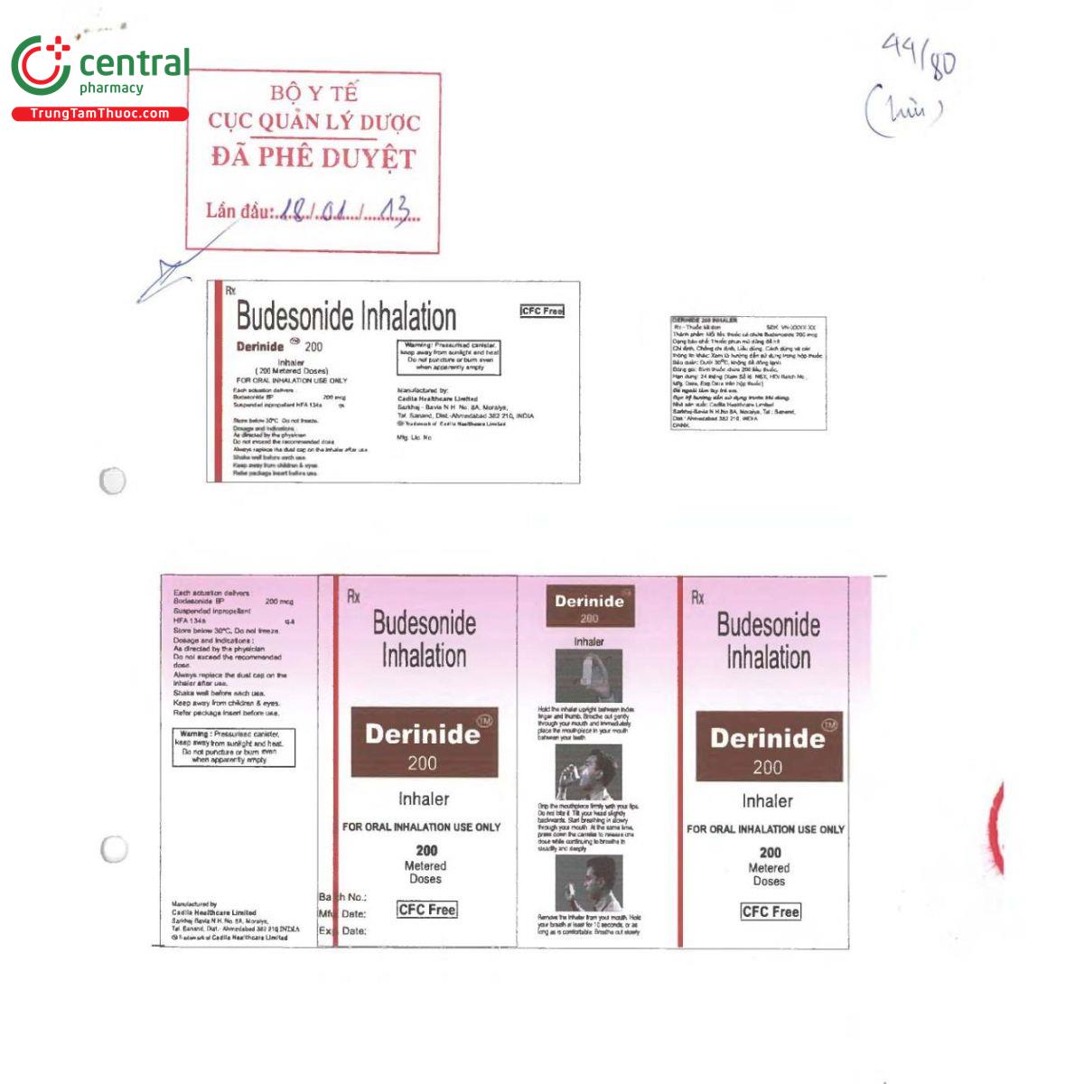 derinide 200 inhaler 5 O5413