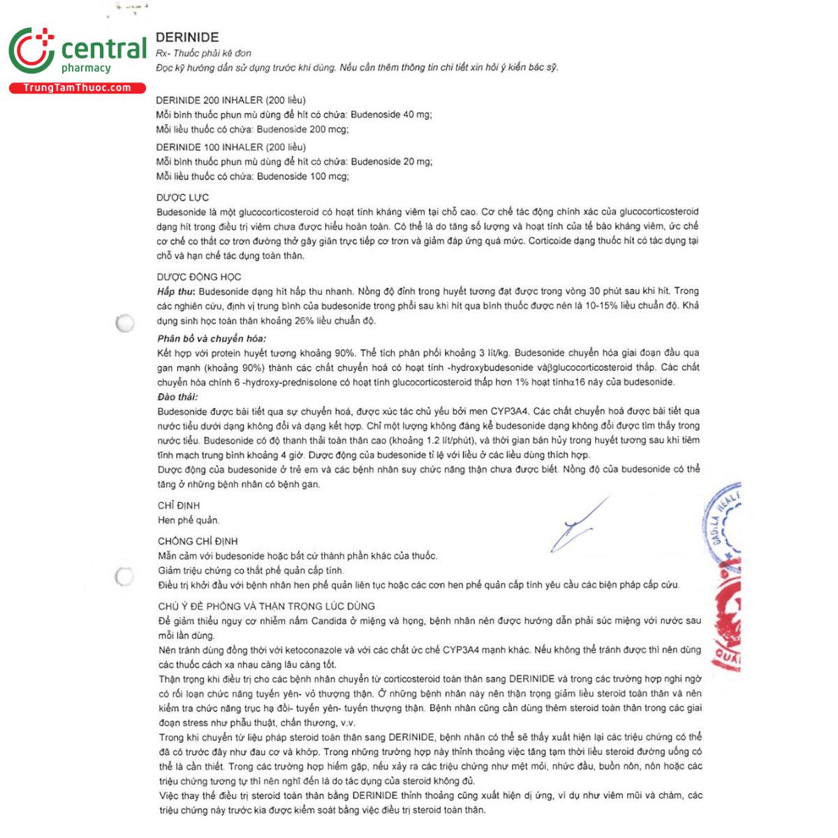 derinide 200 inhaler 6 U8151