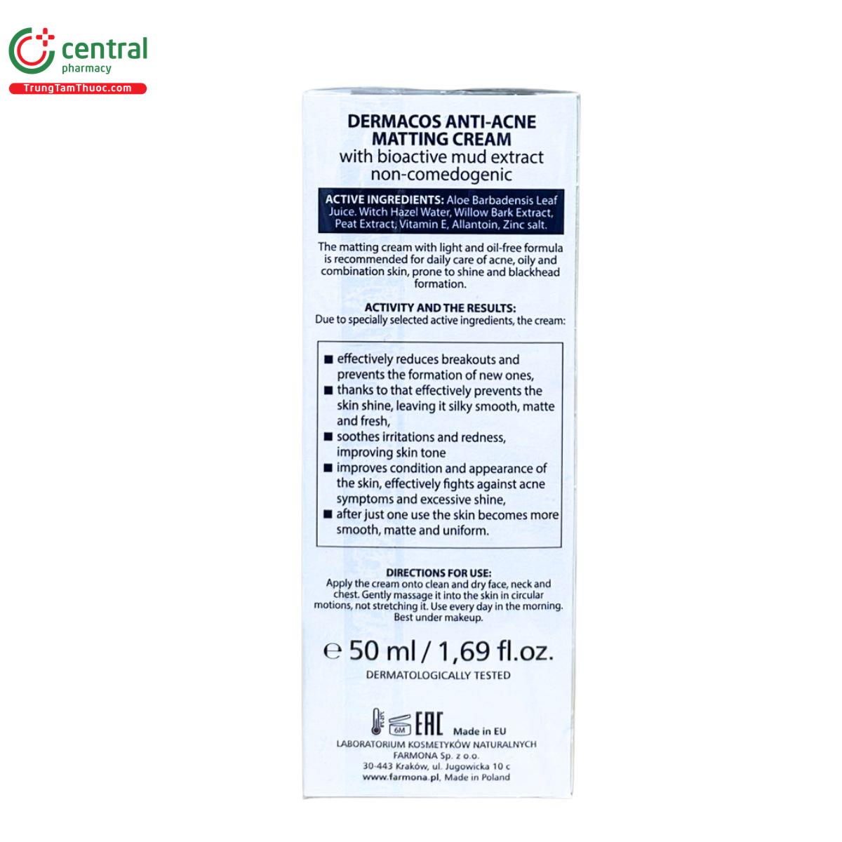 dermacos anti acne matting cream 4 K4127 dermacos anti acne matting cream 4 K4127