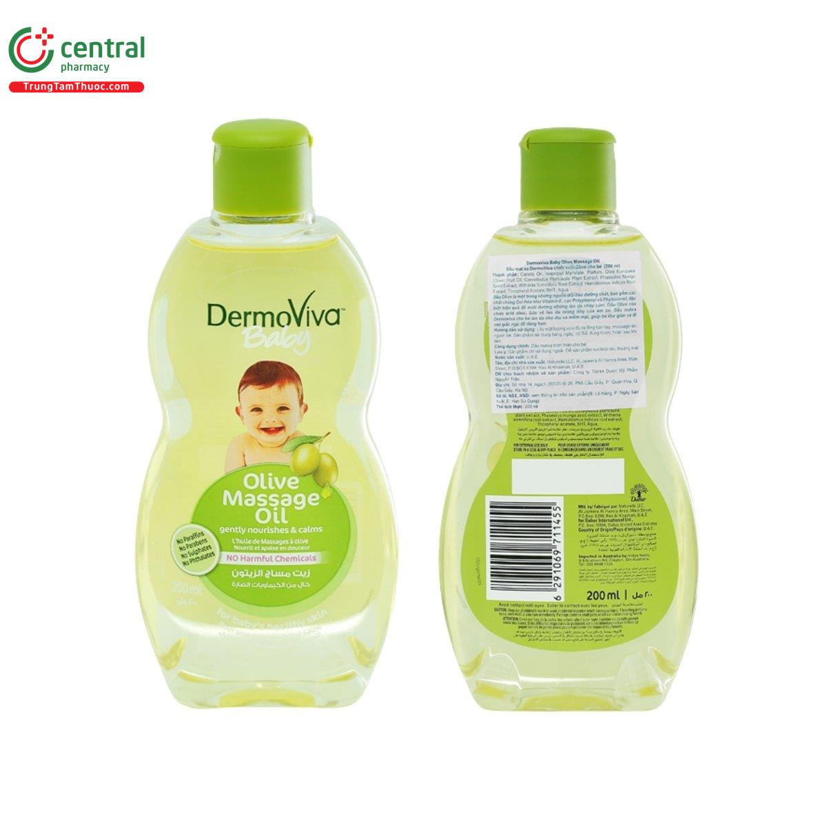 dermoviva baby olive massage oil 4 C1465