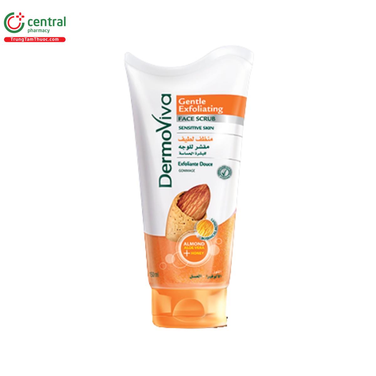 dermoviva gentle exfoliating face scrub almond 2 N5713