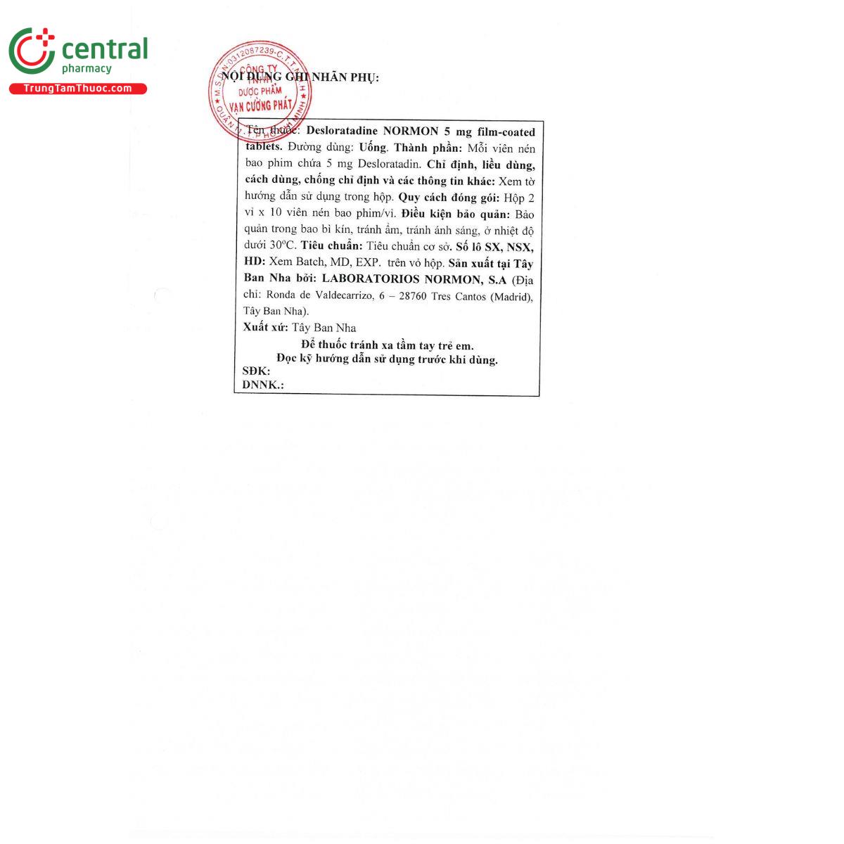 desloratadine normon 5 mg film coated tablets 2 M5176 desloratadine normon 5 mg film coated tablets 2 M5176