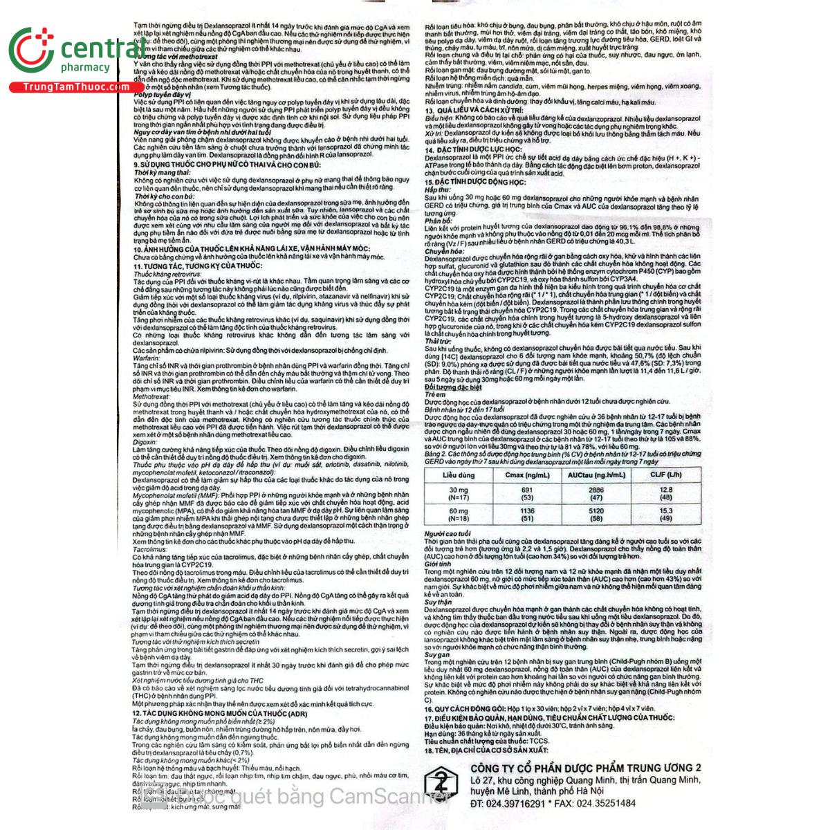 dexlanzomr 30mg 10 V8846