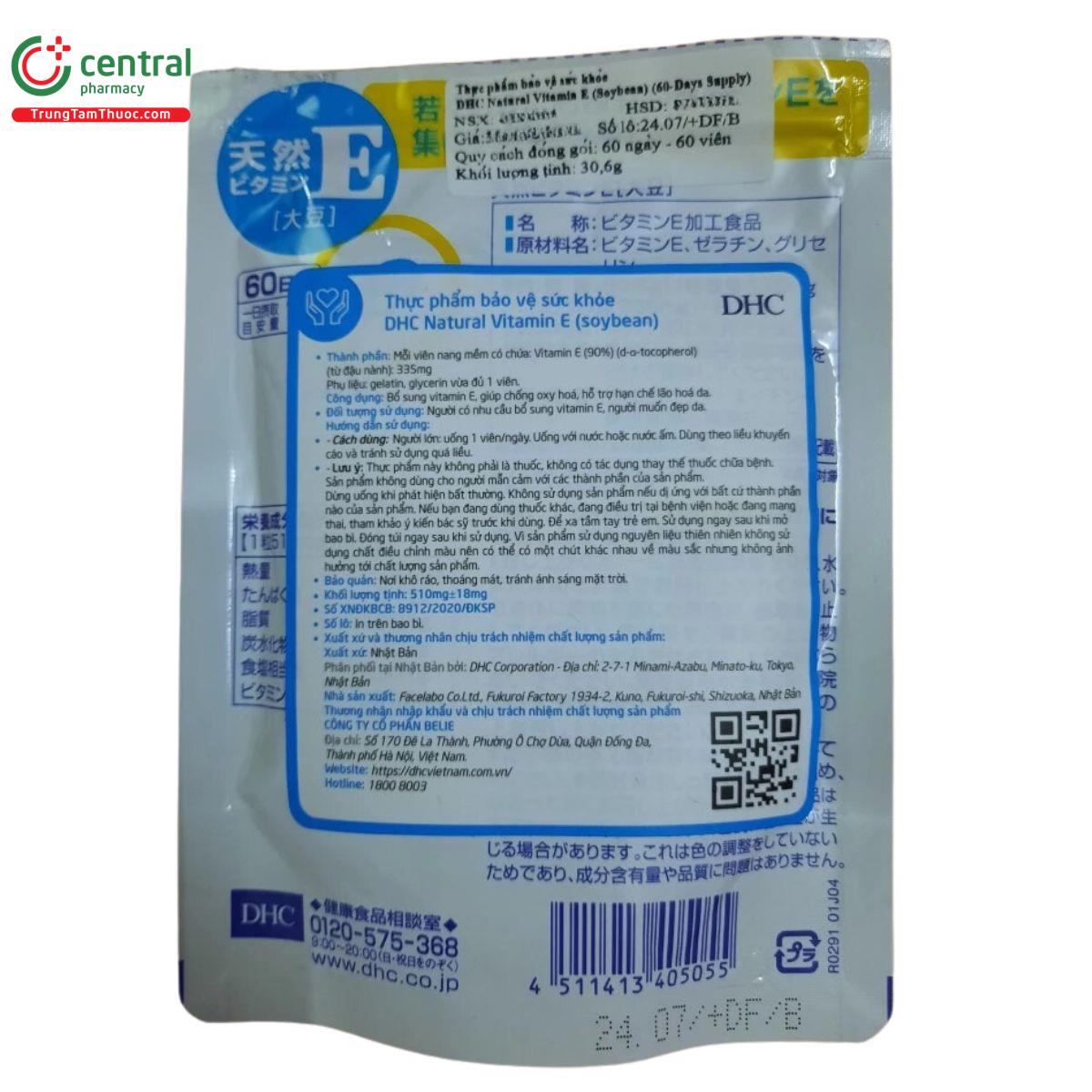 dhc natural vitamin e 60 vien 4 K4644