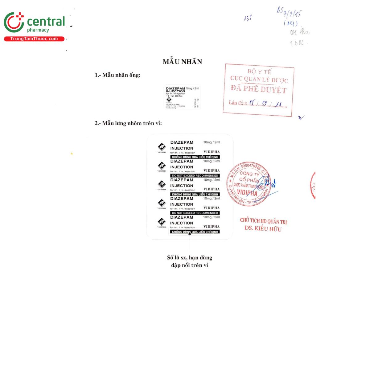 diazepam 10mg 2ml 2 F2054