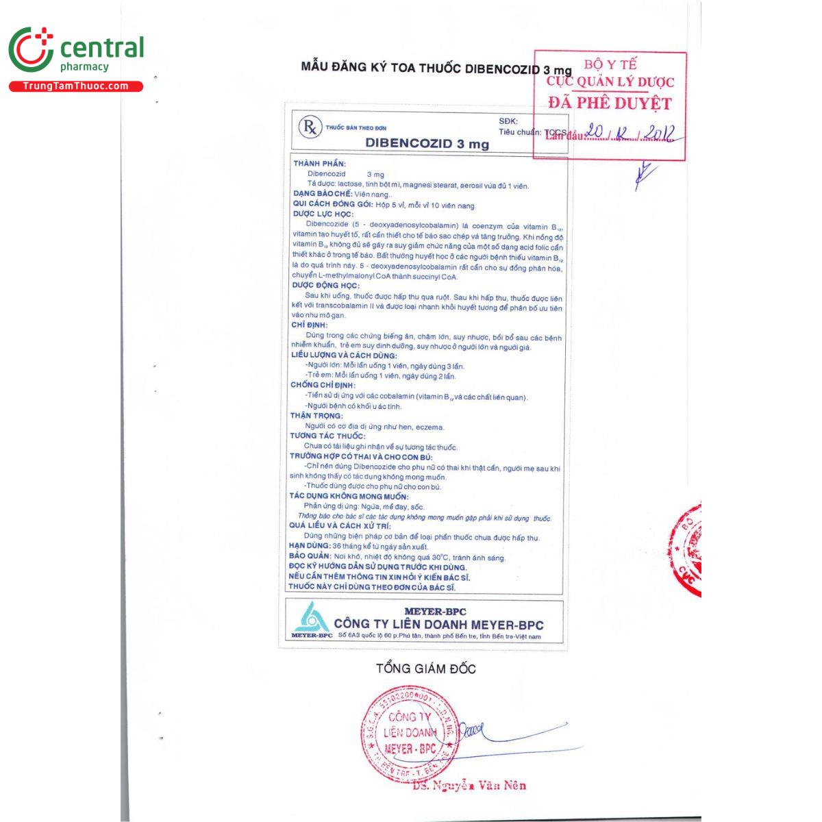 dibencozid 3mg 1 F2125 dibencozid 3mg 1 F2125