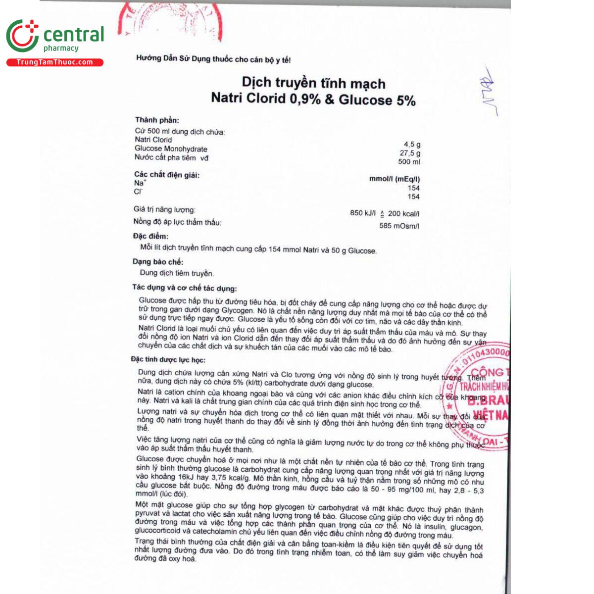 dich truyen tinh mach natri clorid 09 glucose 5 4 C0506 dich truyen tinh mach natri clorid 09 glucose 5 4 C0506