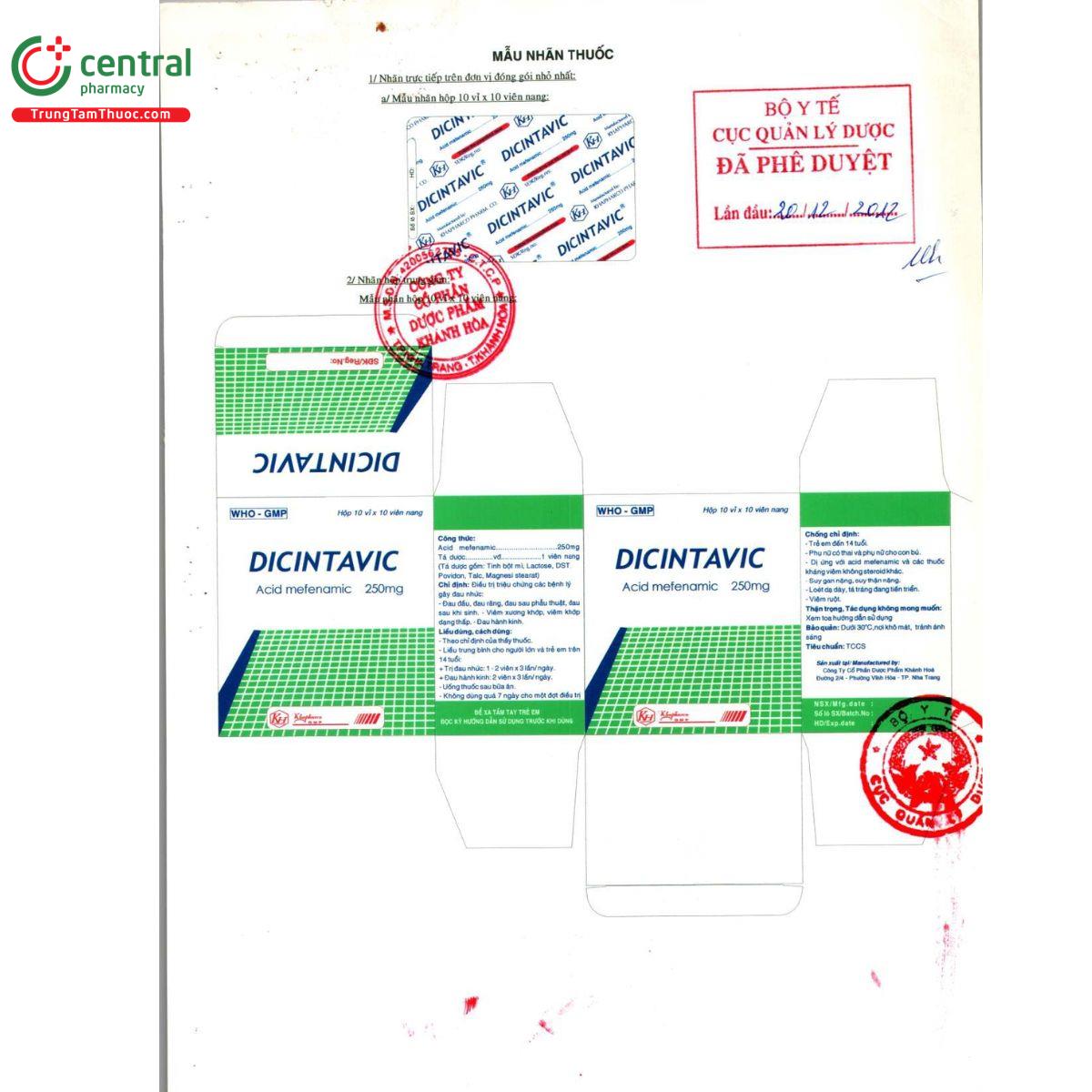 dicintavic 250mg 2 O5354 dicintavic 250mg 2 O5354