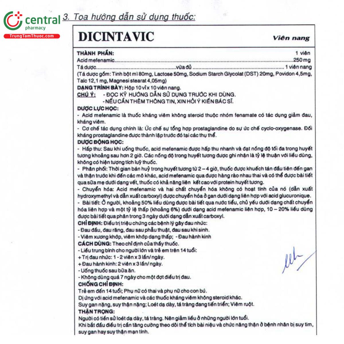 dicintavic 250mg 3 V8081 dicintavic 250mg 3 V8081