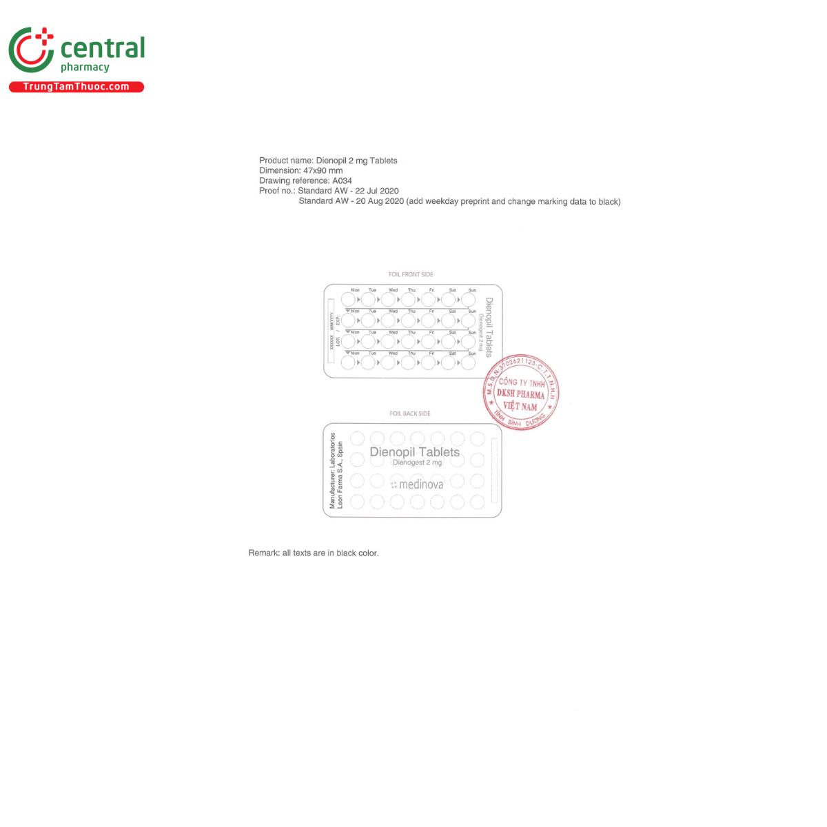 dienopil 2mg 3 H3806 dienopil 2mg 3 H3806